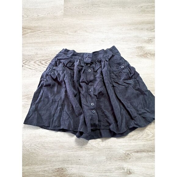 Urban Outfitters Linen Blend Button Front Pocket Mini Skirt Medium - Picture 1 of 9